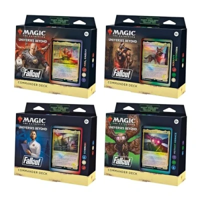 Image of MAGIC THE GATHERING: FALLOUT COMMANDER Deck BUNDLE Includes All 4 Decks (1 Hail Caesar, 1 Scrappy Survivors, Science!, and Mutant Menace)