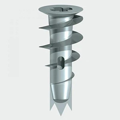 Image of TIMCO Plasterboard Metal Speed Plugs &amp; Screws Silver 31.5mm