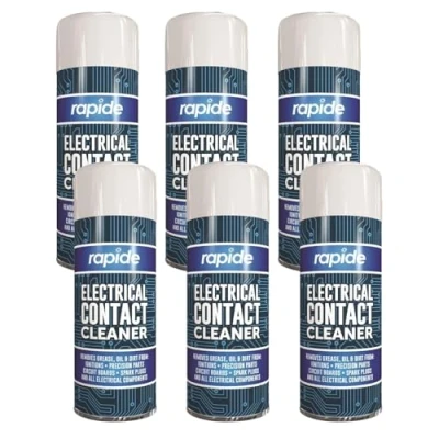 Image of PEBBLE HUG Electrical Contact Cleaner, Aerosol Spray Can, Grease Oil and Dirt Remover Spray, Fast Drying, Safe Durable, for Circuit Boards, Spark Plugs, 200ml (6 Pcs)