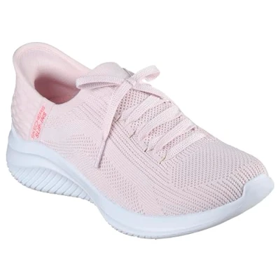 Image of Skechers Women&#039;s Ultra Flex 3.0 Brilliant Path, Light Pink Textile/Trim, 5.5 UK