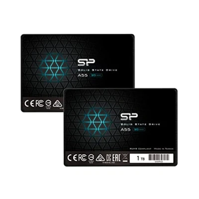 Image of Silicon Power 2 Pack 1TB SSD 3D NAND A55 SLC Cache Performance Boost SATA III 2.5&quot; 7mm (0.28&quot;) Internal Solid State Drive