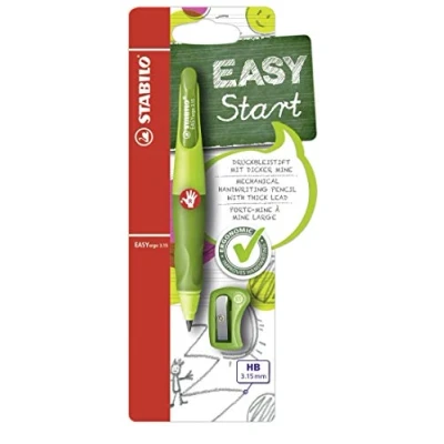 Image of STABILO Ergonomic Mechanical Pencil EASYergo 3.15 Right Handed Pack of 1 Light Green/Dark Green with Sharpener
