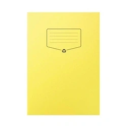 Image of 100% Recycled A4 Exercise Book Lined with Margin Yellow 64 Pages