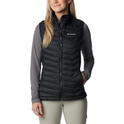 Image of Columbia Women&#039;s Powder Pass Vest Puffer Body Warmer, Black, Size XS