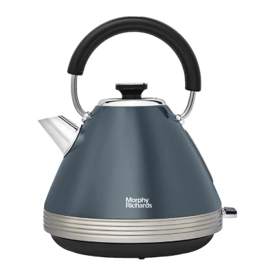 Image of MORPHY RICHARDS Venture Retro 100335 Traditional Kettle Basalt, Silver/Grey