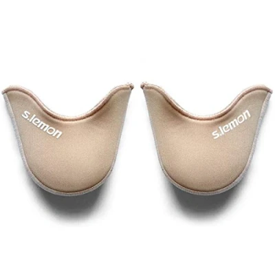 Image of s.lemon Women Silicone Toe Protectors Ouch Pouches Caps Pad for Ballet Pointe Shoes,Short