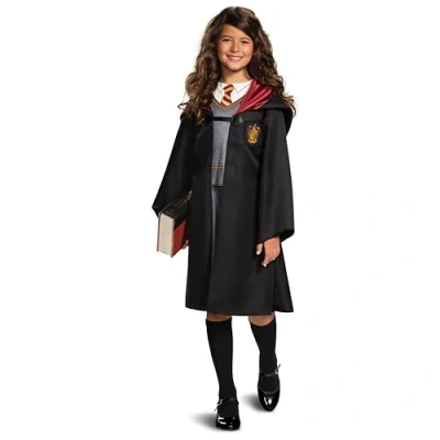 Image of Harry Potter Hermione Granger Classic Girls Costume, Black &amp; Red, Kids Size Small (4 6x)