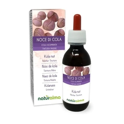 Image of Kola nut (Cola acuminata) Seeds Alcohol Free Mother Tincture Naturalma Liquid Extract Drops 120 ml Food Supplement Vegan