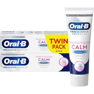 Image of Oral B Pro Science Advanced Sensitivity &amp; Gum Calm Original Toothpaste 2x75ml
