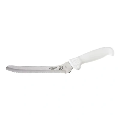 Image of Mercer Culinary M18135 Serrated Bread Knife, White, Stainless Steel