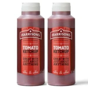 Image of Harrison Tomato Ketchup Sauce Pack of 2 Bottles 1 Liter Each Vegan Friendly, Gluten Free with No Soya, Dairy and Artificial Color or Flavor Made in UK