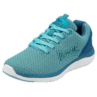 Image of Lonsdale Women&#039;s Silwick Road Running Shoe, Ocean Blue/Marine Blue, 3 UK