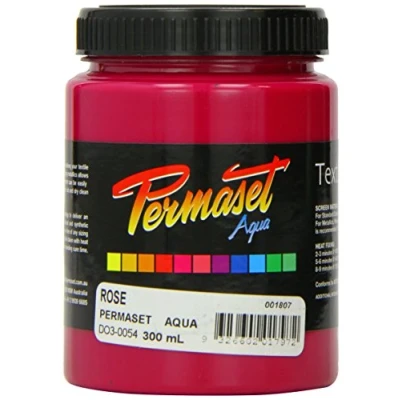Image of Permaset Aqua Standard 300ml Rose Screen Printing Ink for Fabric Ideal Kit Home Office, Starter Kit, Paint, Printer and Other