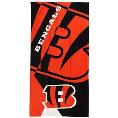 Image of NFL Cincinnati Bengals 30 x 60 Inch Beach Towel, Puzzle Design