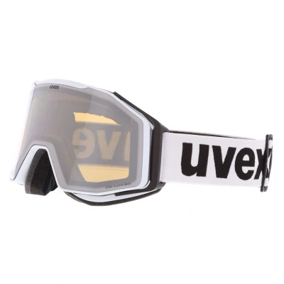 Image of uvex Unisex Adult, gravity FM ski goggles, white matt/silver green, one size