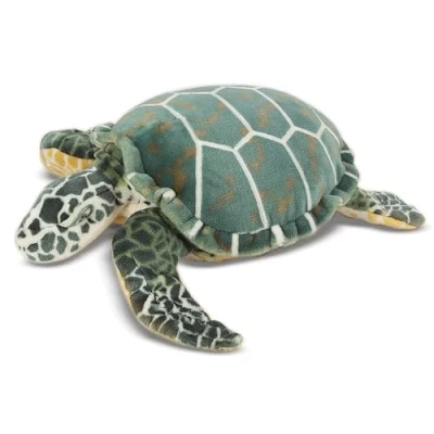 Image of Melissa &amp; Doug Sea Turtle Plush, Soft Toy, Animal, All Ages, Gift for Boy or Girl