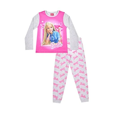 Image of Barbie Girls Official Mattel Long Pink Pyjamas (7 8 Years)
