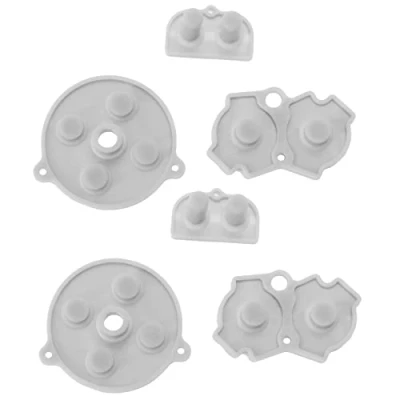 Image of OTOTEC 2 Sets Conductive Rubber Pads Compatible with Nintendo Game Boy Advance GBA Console Buttons Controller Contact Button Pad Replacement Repair Parts Grey