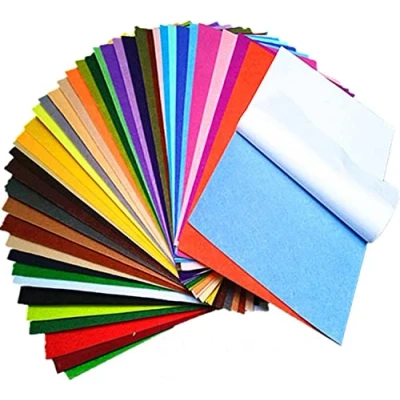 Image of Jtnohx Self Adhesive Felt Sheets, 20x30cm with Backing, 40 Colours Pack Sticky Fabric for Craft, Square Drawer Liner