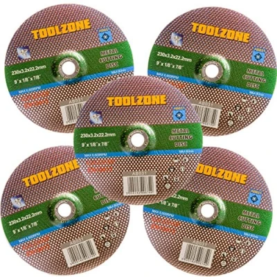 Image of 5x 230mm/9&quot; Metal Cutting Discs Thin 3.2mm Angle Grind Wheel With Depressed Centre