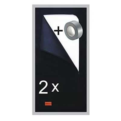 Image of 2 Pack Anti dust Zip Door + Tape, Cover, Made from Thick 220 cm x 110 Polypropylene Fabric. Exceptionally Durable Building Protector, Renovation Barrier