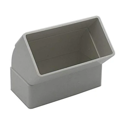 Image of Kair 45 Degree Vertical Elbow Bend 110mm x 54mm 4 2 inch Rectangular Plastic Ducting Adaptor