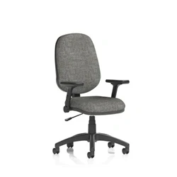 Image of Eclipse Plus I Operator Chair Charcoal Adjustable Folding Arms