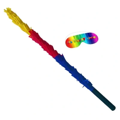 Image of Beautiful Pinata Stick and paper blindfold