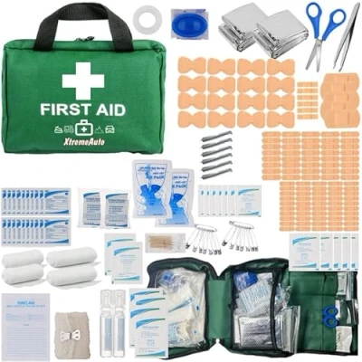 Image of Xtremeauto 212 Piece Premium First Aid Kit Jumbo Includes Eyewash, X2 Ice Packs, Emergency Medical Kits with Plasters &amp; Essentials for Home, Office, Car, Sports, Camping, Business