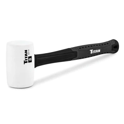Image of Titan 63118 8oz White Rubber Mallet