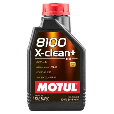 Image of MOTUL 106376 8100 X clean + 100% Synthetic Lubricant for Petrol &amp; Diesel Vehicles Euro 4, 5 6 Viscosity SAE J 300, 5W 30 1 Litre