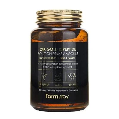 Image of [Farmstay] 24K Gold &amp; Peptide Solution Prime Ampoule 250ml