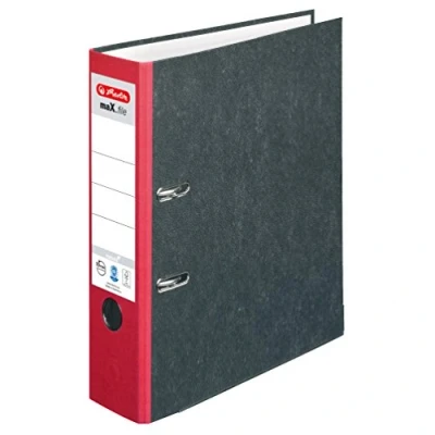 Image of Herlitz Ordner maX. file nature A4 8 cm 1 red
