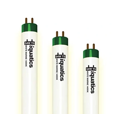 Image of iQuatics Juwel Compatible Aquarium Fluorescent Light Bulb T5 (3 Pack), White 14000k, 54w 1200mm 48