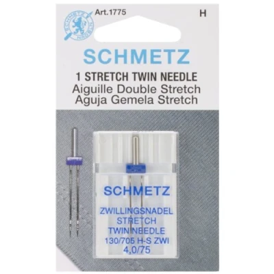 Image of Euro Notions Stretch Twin Machine Needle Size 4.0/75 1/Pkg, Other, Multicoloured, 2.3 x 7.71 11.52 cm