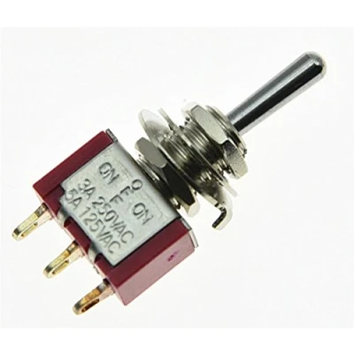 Image of SALECOM 5pcs DPDT 6 Pin 2 Way ON Guitar Mini Toggle Switch Car/Boat Switches