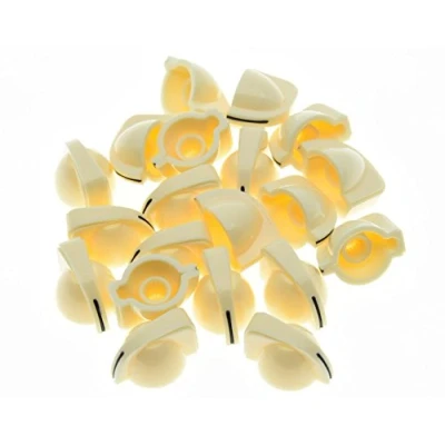 Image of KAISH 20pcs Cream Guitar Mini Miniature Chicken Head Knobs AMP Knob Effects Pedal