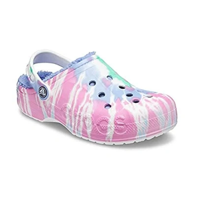 Image of Crocs Unisex Baya Lined Clog Clog, Pink Lemonade Multi, M4/W5 UK
