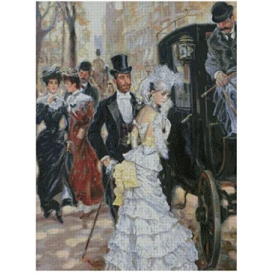 Image of Go to A Ball,14ct counted cross stitch kit,298 * 400stitch,64 82cm Egyptian cotton Big kits