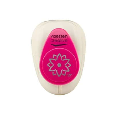 Image of Vaessen Creative Pop Up Punch 3D Flower Craft Paper 3,7 x 3,8 cm Circle Cutter for Crafting and Card Making