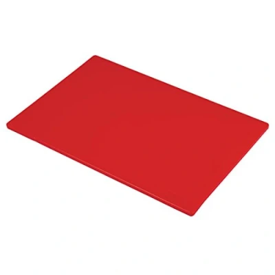 Image of Hygiplas LDPE Chopping Board, Red Colour Coded Raw Meat Prep, Standard Size: 12(H) x 450(W) 300(L)mm, Low Density Polyethylene, Non Porous Prevents Flavour / Odour Absorption, J255