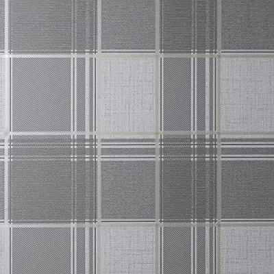 Image of Fine Décor Larson Check Charcoal/Gold