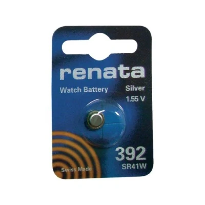 Image of Renata One (1) X 392 SR41W SB B1 Silver Oxide Watch Battery 1.55v Blister Packed