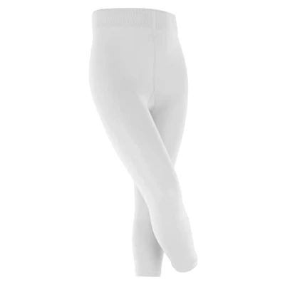Image of FALKE Unisex Kids Cotton Touch K LE Opaque Plain 1 Pair Leggings, White (White 2000) new eco friendly, 5.5 8