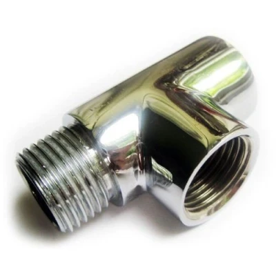 Image of 1/2&quot; BSP Threaded Pipe Tube Radiator Connection Tee Female X Male Screwed Fittings