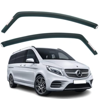 Image of Set Of 2 Wind Deflectors Compatible with MERCEDES BENZ V Class, VITO, Marco Polo W447 2014 2015 2016 2017 2018 2019 2020 2021 2022 2023 2024 Models