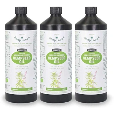 Image of Hempiness Organic Hemp Seed Oil (Pack of 3 1Litre)