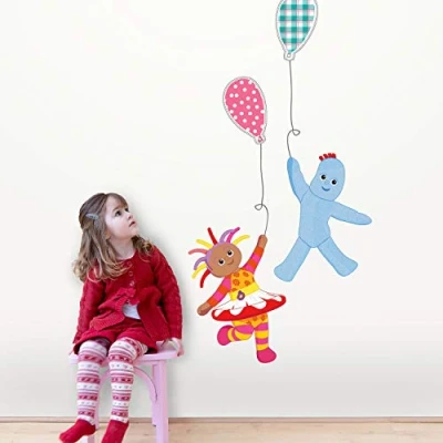Image of Igglepiggle and Upsy Daisy with Balloons (Large Size) Official in The Night Garden Wall Sticker