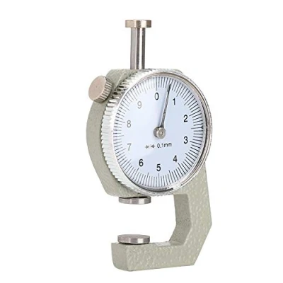 Image of thickness gauge, strong and durable, precise small round dial with flat head, digital gauge for measuring tool leather measurement