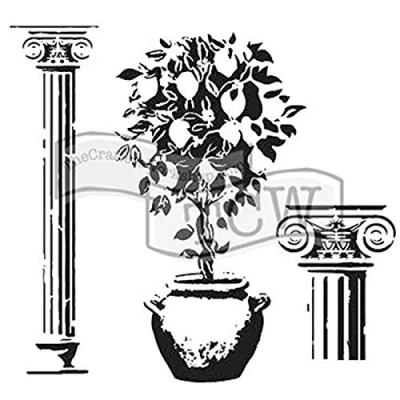 Image of The Crafters Workshop Lemontree Stencil, Synthetic Material, 18 x 16 0.1 cm